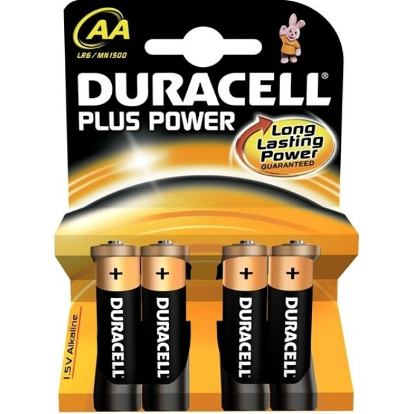 Duracell Plus Batteries AA 4Pk