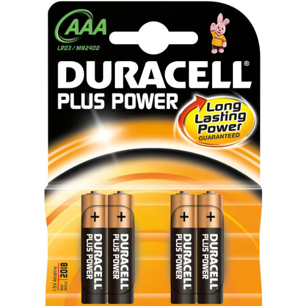 Duracell Plus Batteries AAA 4Pk