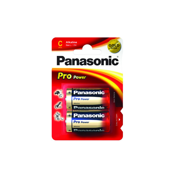 Panasonic Batteries Propower Gold C Size 2Pk