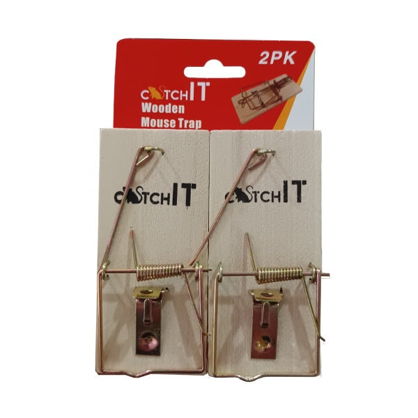 Catchit Mouse Trap Wooden (2 Per Card)