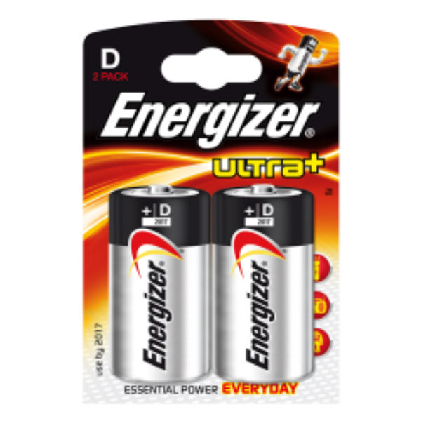 Energizer Batteries Ultra Plus D 2Pk