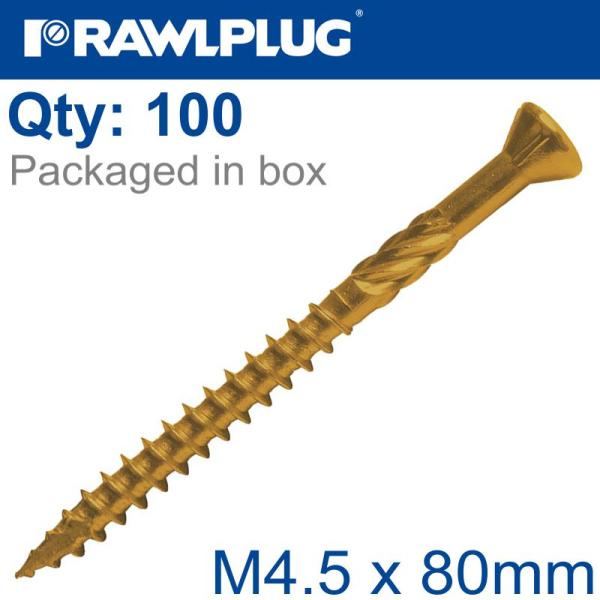 Deck Screw M5 X 50/30 Ruspert  1000H Sst Box 100