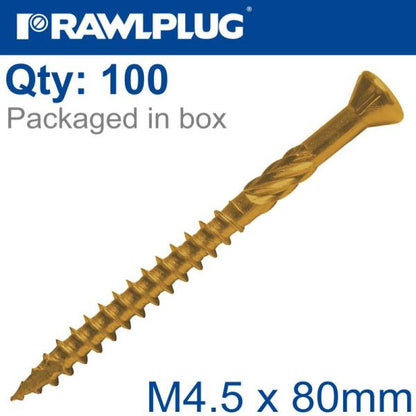 Deck Screw M5 X 50/30 Ruspert  1000H Sst Box 100