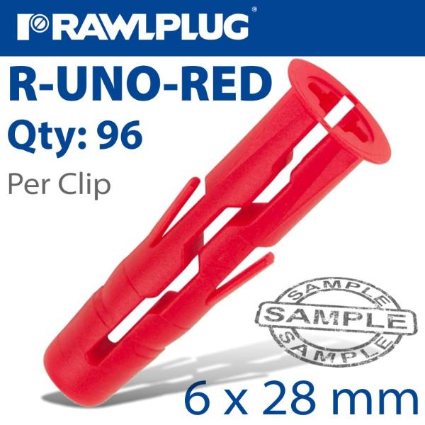 Uno Universal Plug Red 6mm