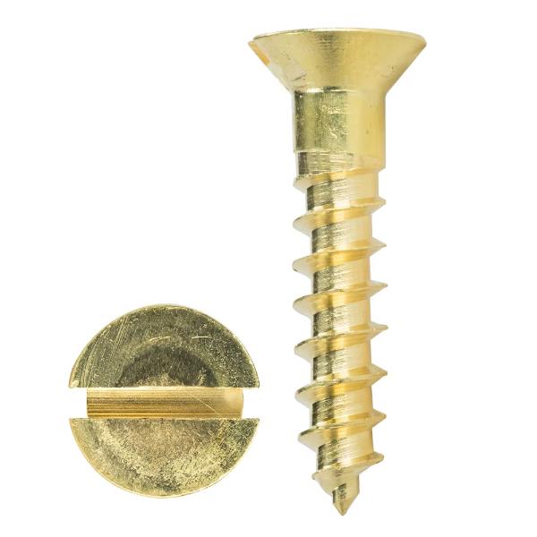 Brass Chipboard Screws 4 X 25mm 9014