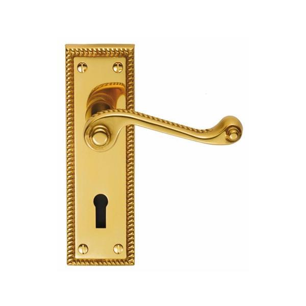 Eclipse Georgian Electro Brass Door Handle