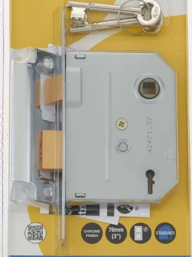 2 Lever Internal Sashlock 2.5" Chrome