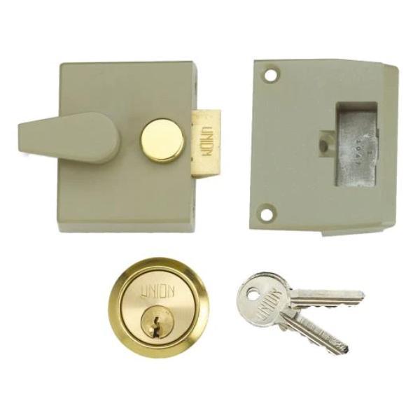 Union Narrow Style Cylinder Rim Deadlocking Nightlatch