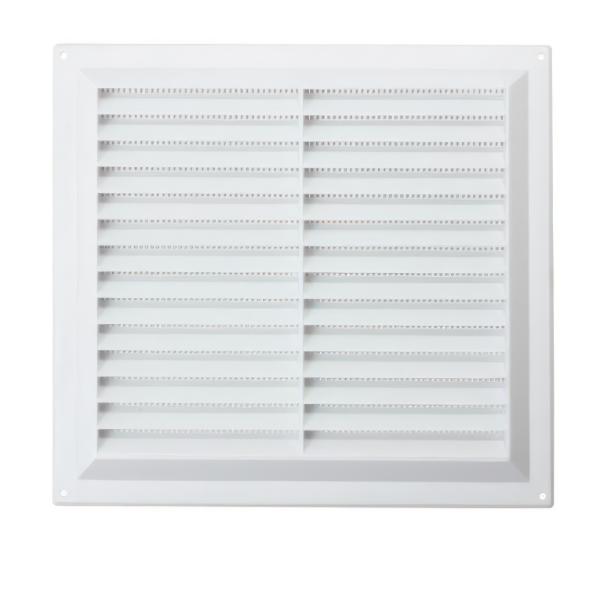 Map Plastic Flush Louvre Vent 9"x 9" Flush Louver White
