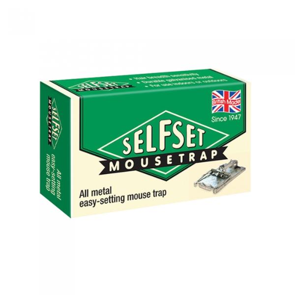 Selfset Wood Mouse Trap 2Pk Selfset Pre Baited