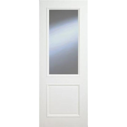 Monroe Primed 2 Panel Bolection Door Clear Glazed