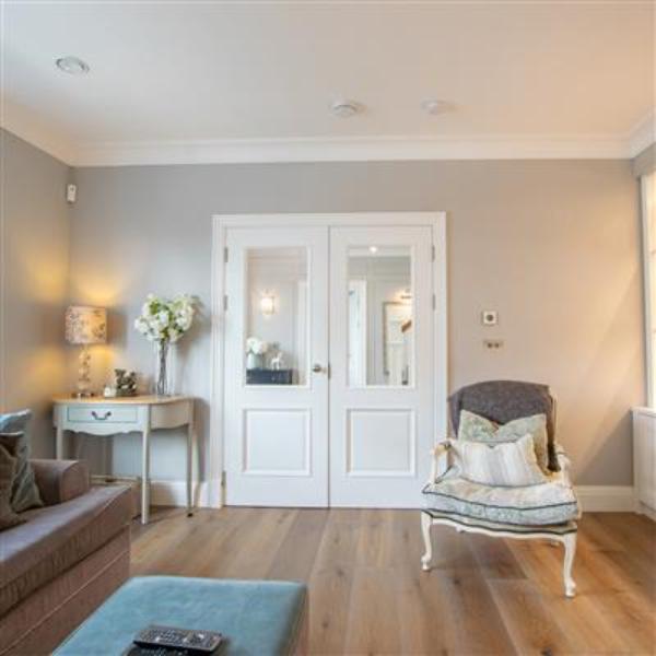 Monroe Primed 2 Panel Bolection Door Clear Glazed