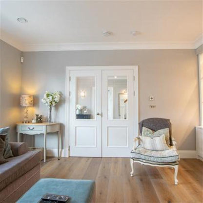 Monroe Primed 2 Panel Bolection Door Clear Glazed