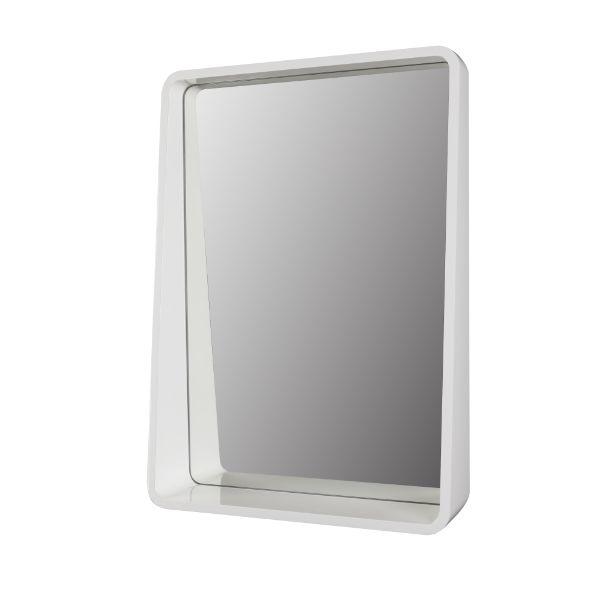 Tema Sicily White Framed Shelf Mirror 70X50