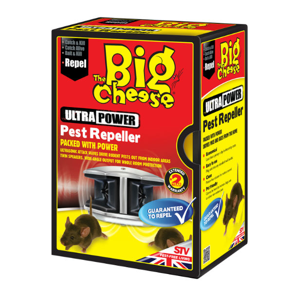 Big Cheese Mega-Sonic Twin-Speaker Ultrasonic Pest Repeller