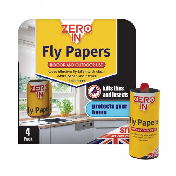 Zeroin Fly Papers (4Pack)