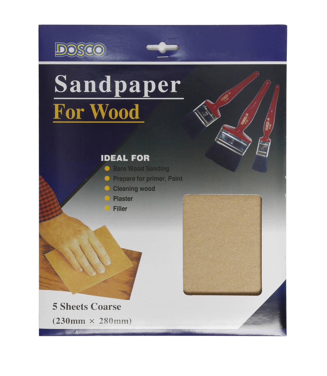 Dosco Sandpaper For Wood 5 Sheets Coarse