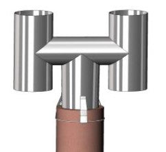 Mi Flues System 1 H Cowl 8&quot; Clay Pot
