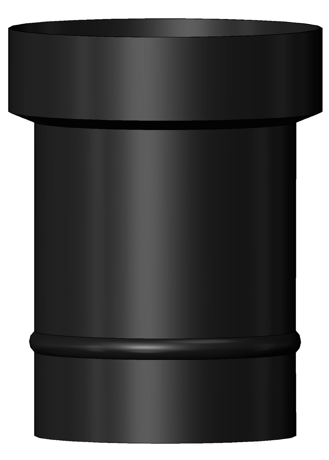 Mi Flues System 7 125-150 Adaptor Matt Black