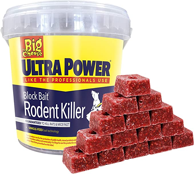 Big Cheese Ultra Power Block Bait Rodent Killer 15 x 20g