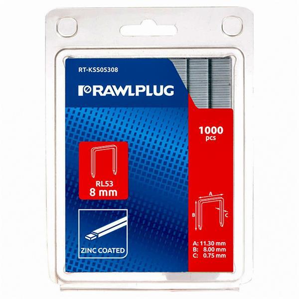 Rawlplug Staples Pk1000 Rl53-8mm