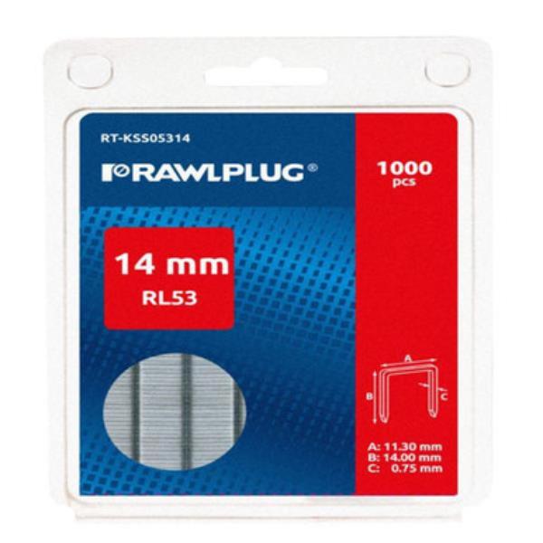 Rawlplug Staples Pk1000 Rl53-12mm