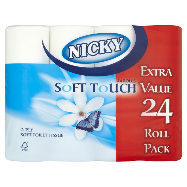 Nicky Soft Touch Toilet Tissue 24 Pack