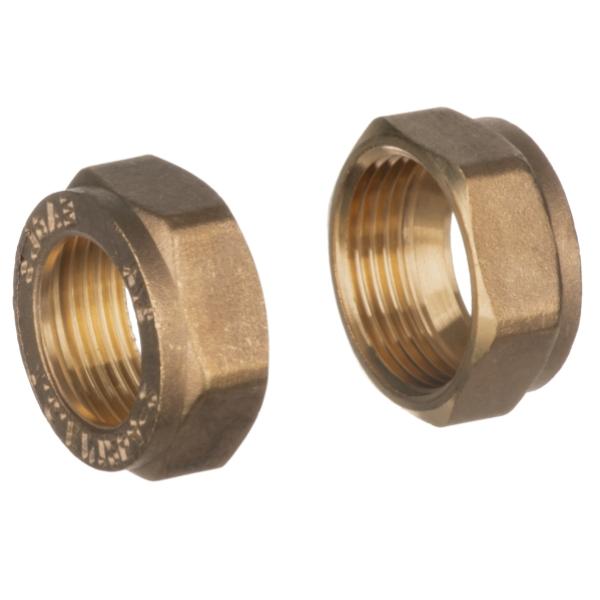 Easi Plumb 5 Pack 1/2" Brass Compression Nuts 378A