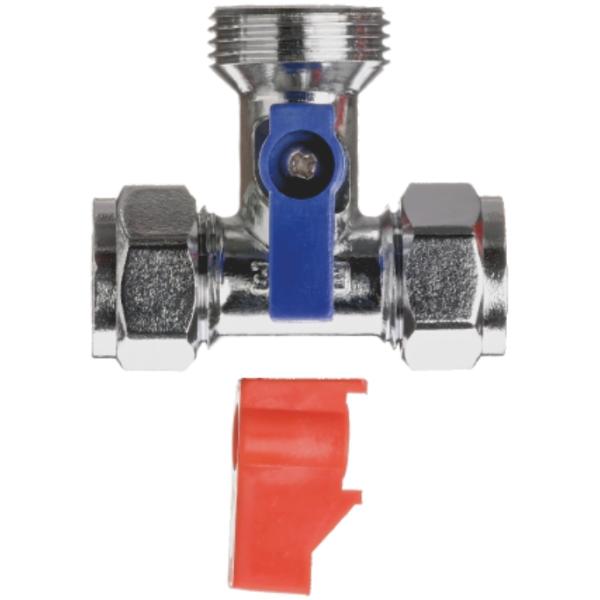 Easi Plumb Tee Pattern Washing Machine Valve - Single