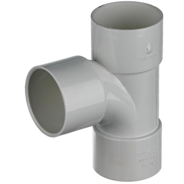 Easi Plumb 40mm X 90 Deg White Waste Solvent TEE