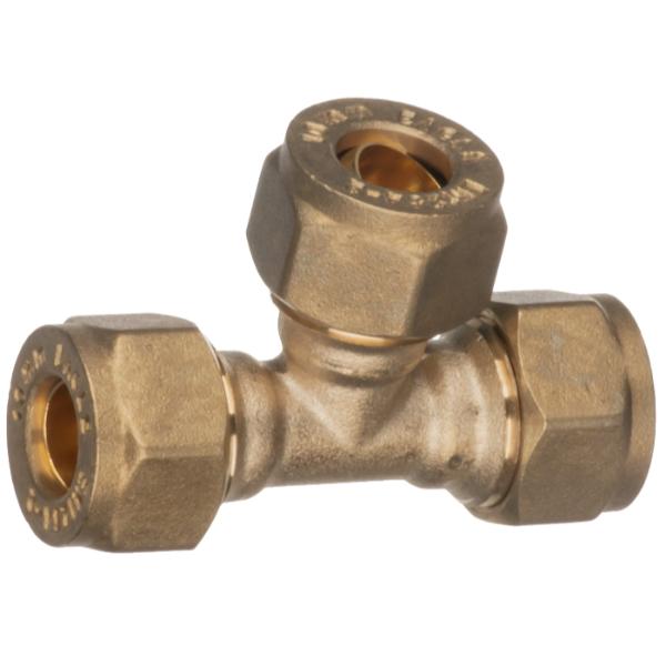 Easi Plumb 10mm CxCxC Brass Compression Tee 618