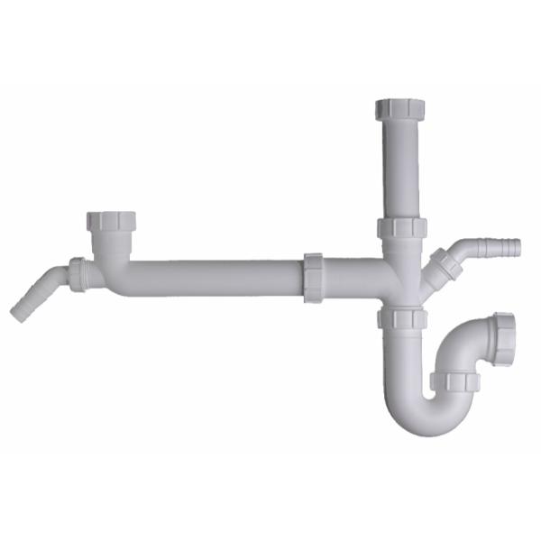 Easi Plumb 1.1/2"X40mm Waste Outlet Kit-1&amp;1\2 Bowl Inset Sink