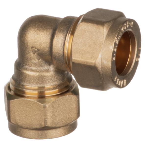 Easi Plumb15mm X 1/2&quot; Brass Compression Elbow