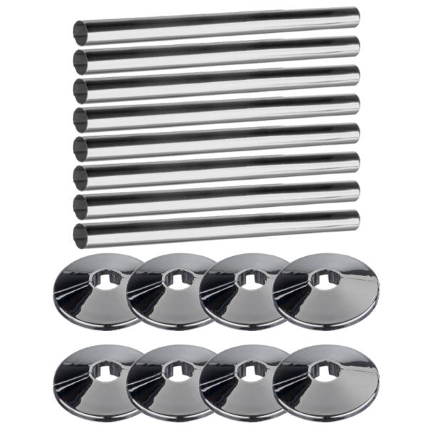 Easi PlumbChrome Radiator Decoration Kits - (4 Rads)