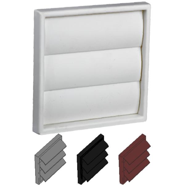 Easi Plumb White Louvre Outlet-Dual Fitting
