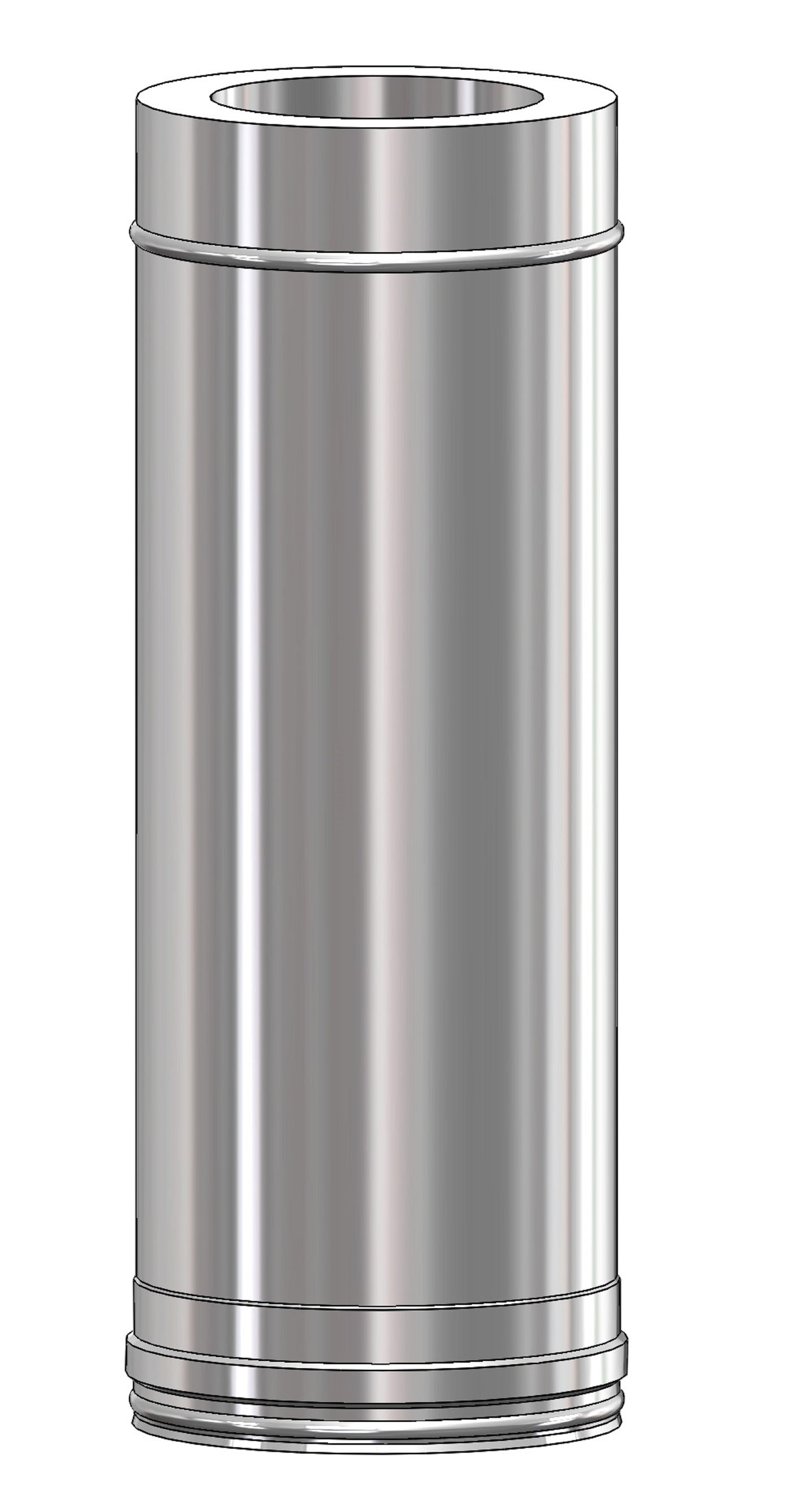Mi Flues System 2 125MM Twin Wall Insulated 500MM Long