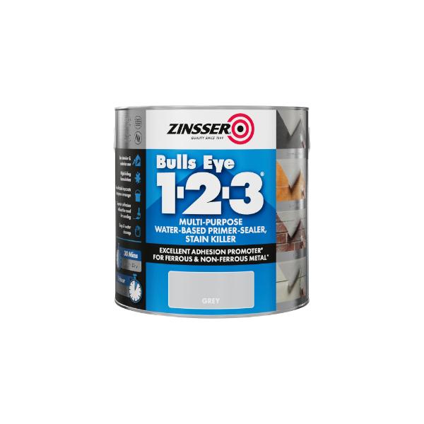 Zinsser Bulls Eye 1-2-3 Primer Sealer 2.5L Grey