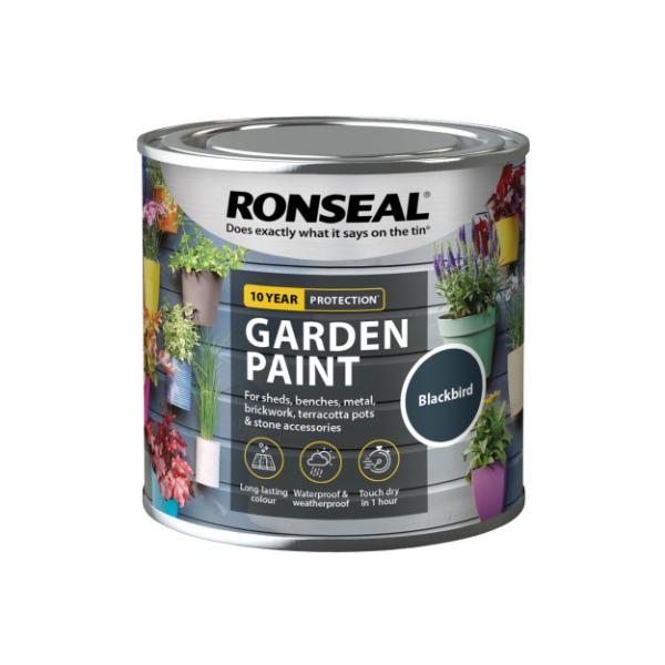 Ronseal Garden Paint 250 ml - Blackbird