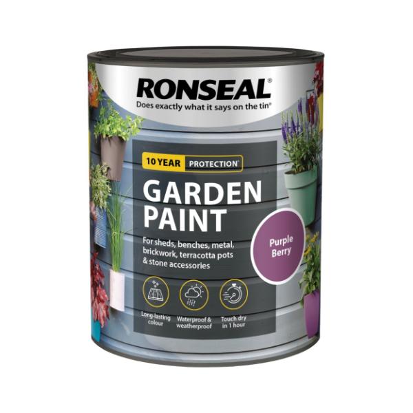 Ronseal Garden Paint 750 ml - Purple Berry