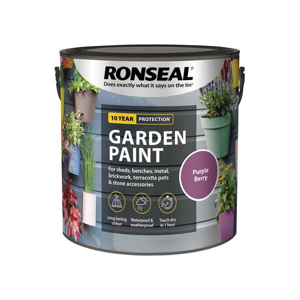 Ronseal Garden Paint 2.5 Litre - Purple Berry
