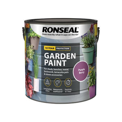 Ronseal Garden Paint 2.5 Litre - Purple Berry