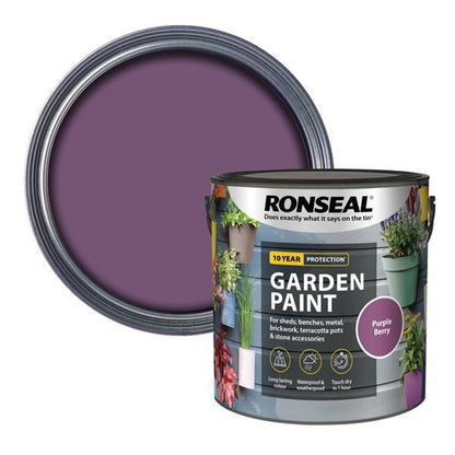 Ronseal Garden Paint 2.5 Litre - Purple Berry
