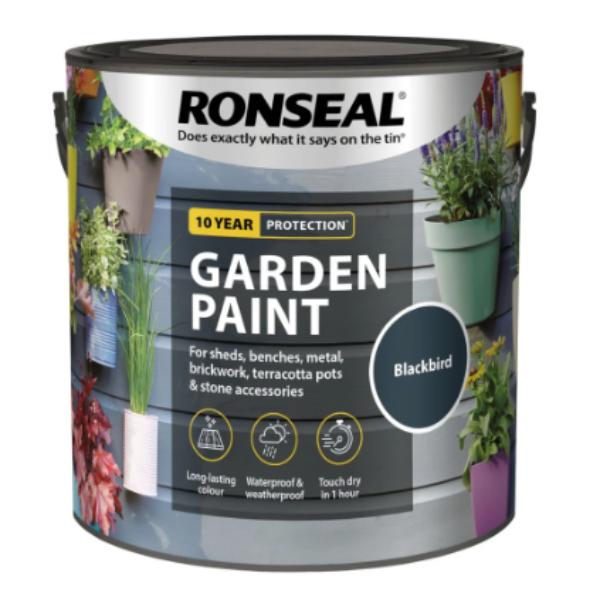 Ronseal Garden Paint 2.5 Litre - Blackbird
