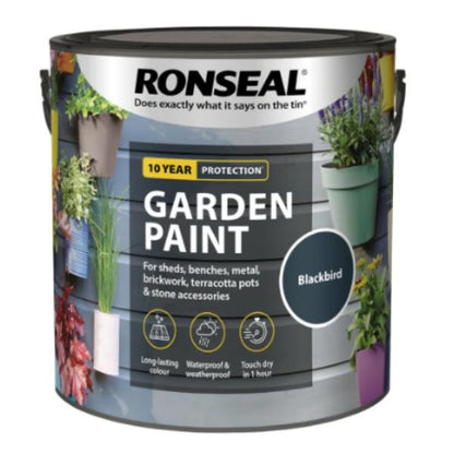 Ronseal Garden Paint 2.5 Litre - Blackbird