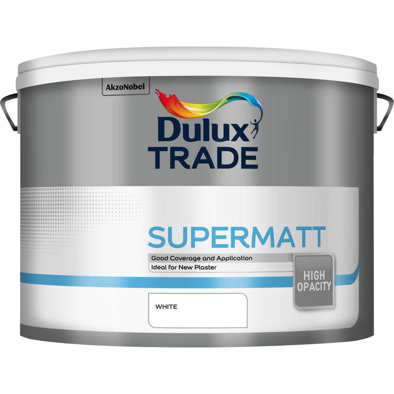Dulux Trade Supermatt 10Lt Pure Brilliant White Paint