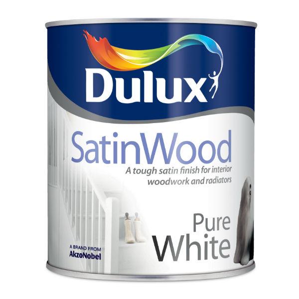 Dulux Satinwood Pure Brilliant White 2.5Ltr Oil Based