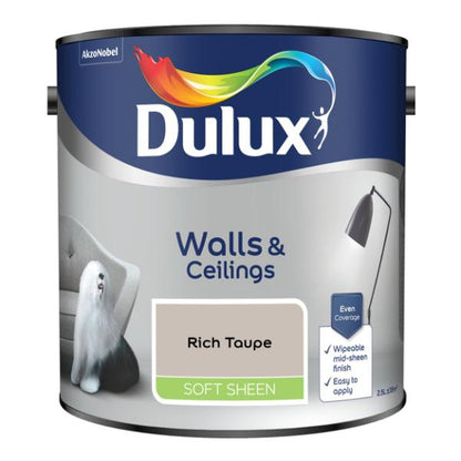 Dulux Walls &amp; Ceilings Soft Sheen Rich Taupe 2.5L - Rich Taupe