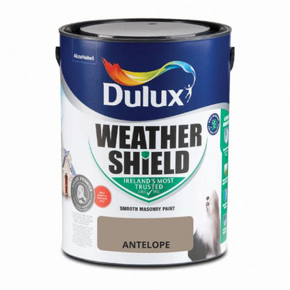 Dulux Weathershield Smooth Masonry Antelope 5L - Antelope