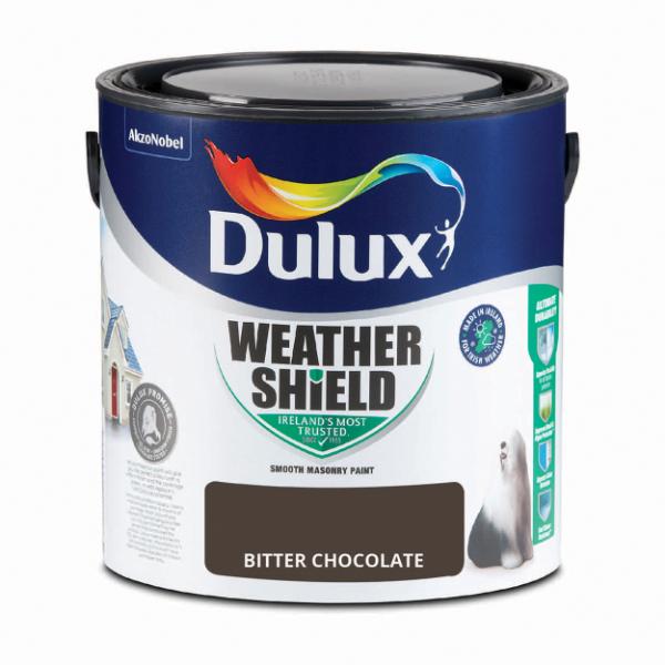 Dulux Weathershield Smooth Masonry Bitter Chocolate 2.5L - Bitter Chocolate