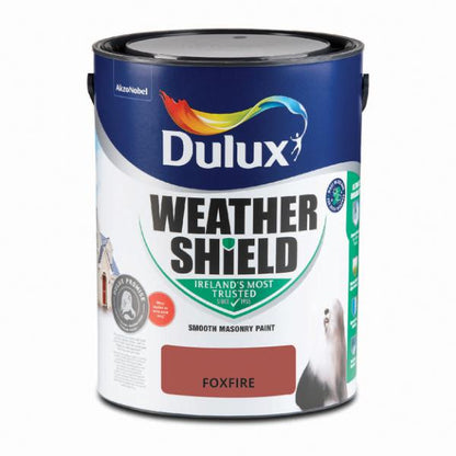 Dulux Weathershield Smooth Masonry Foxfire 5L - Foxfire